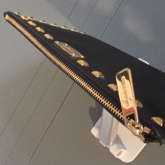 MICHAEL KORS NWOT Black Studded Saffiano Leather Wristlet - Picture 8 of 10